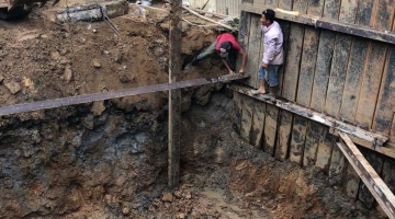 Thi công tầng  hầm yên thế