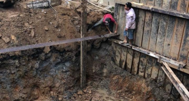 Thi công tầng  hầm yên thế